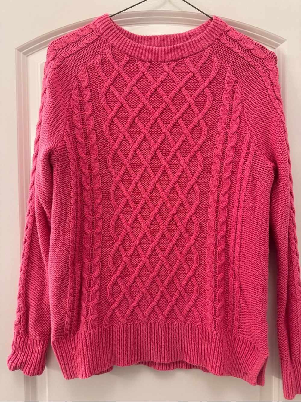 Old Navy Pink Cable-Knit Crewneck Sweater